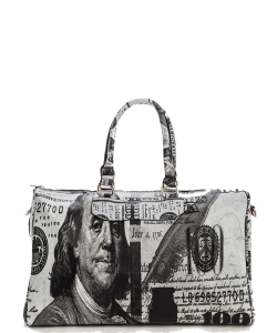 100 Dollar Bill Convertible Duffle Bag 118-6728 BLACK
